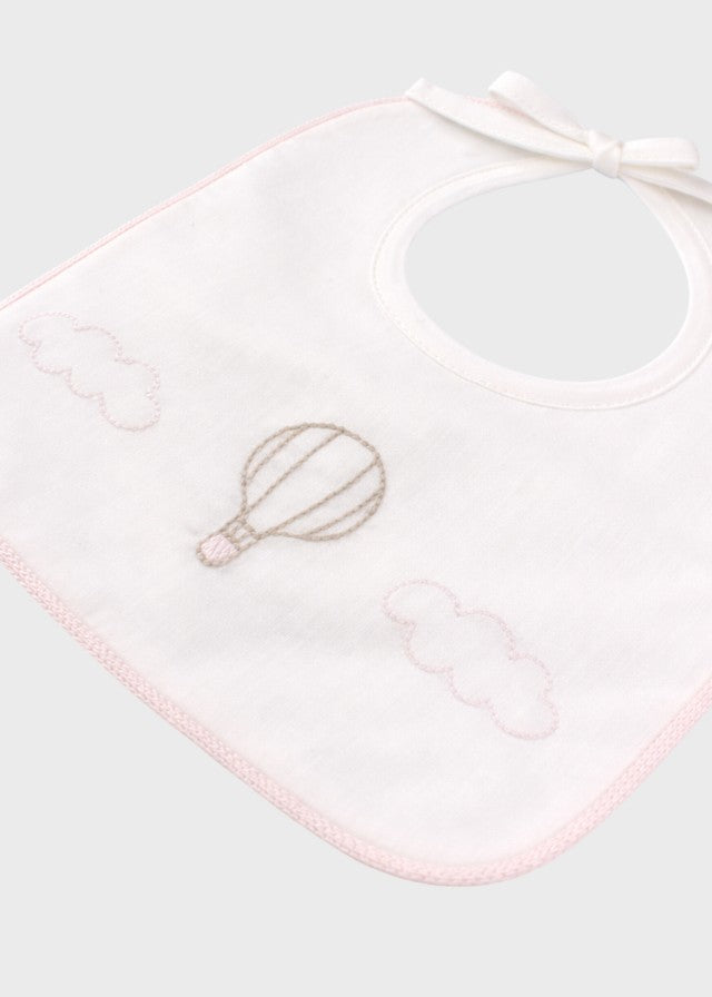 Pink Hot Air Balloon Cotton Bib EK50BAV