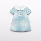 Abito quadri lurex Bimba Verde 5511/9 -  NANU' BABY