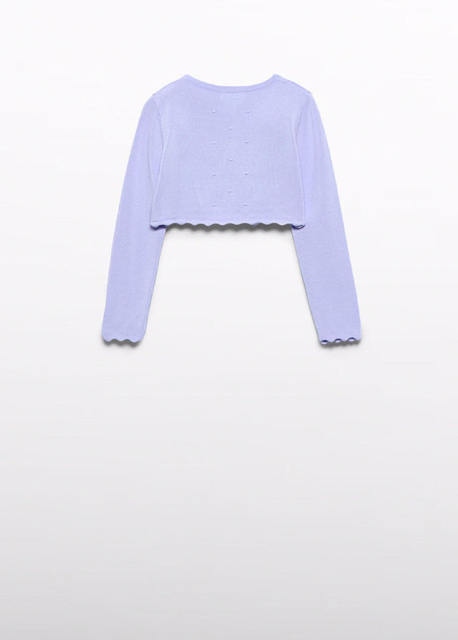 Cotton Shrug with Scalloped Edge 5382/34