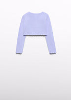 Cotton Shrug with Scalloped Edge 5382/34