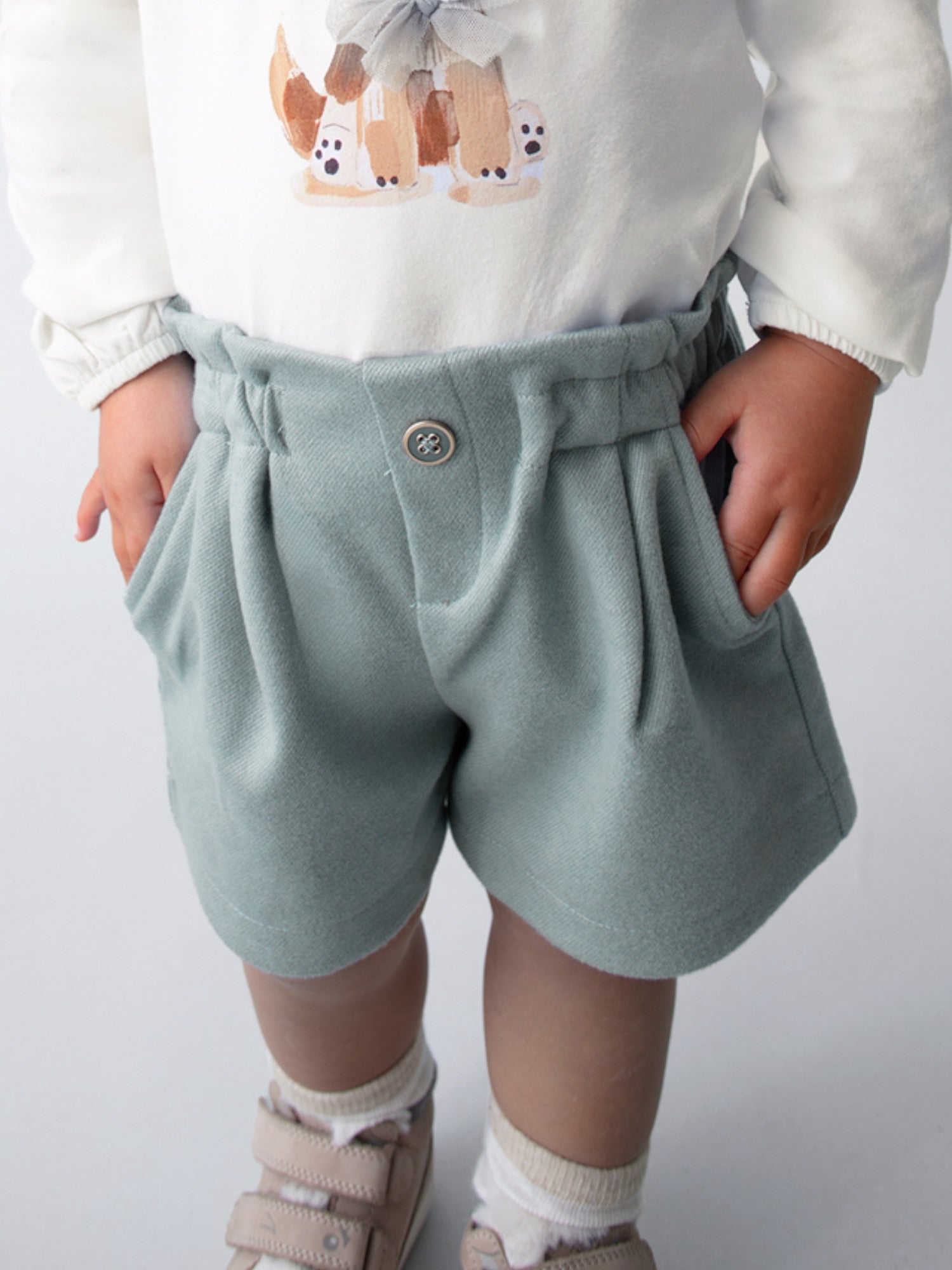 Twill Bermuda Shorts for Girls SKY 2261/15