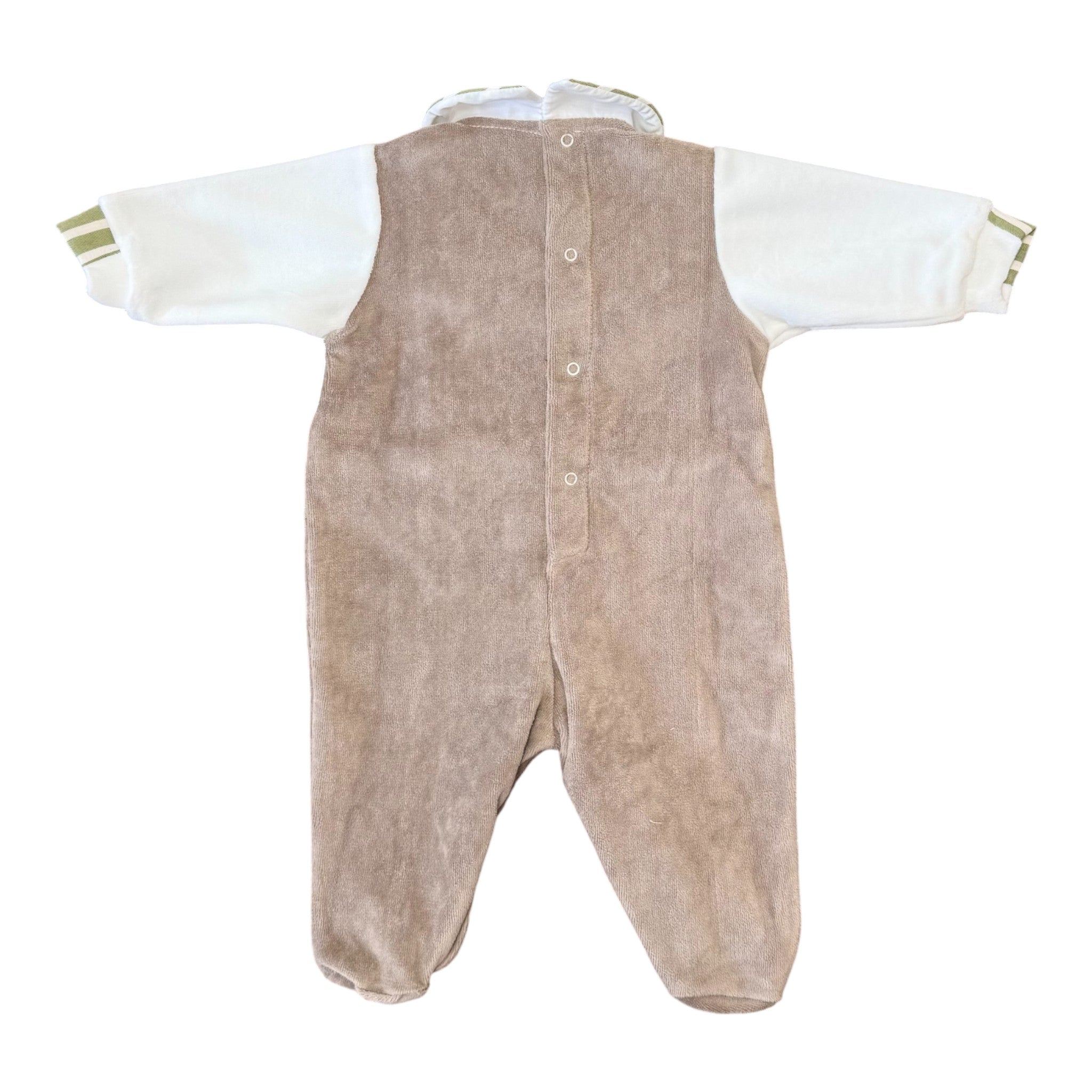 Tutina Neonato Ciniglia Verde SARTORIA DEI PICCOLI (cod. LT1113)