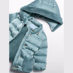 Giubbotto satinato pelo Bimba Verde 5821/21 -  NANU' BABY