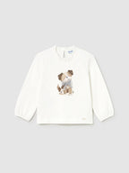 Long sleeve T-shirt for girls CREAM 2075/77