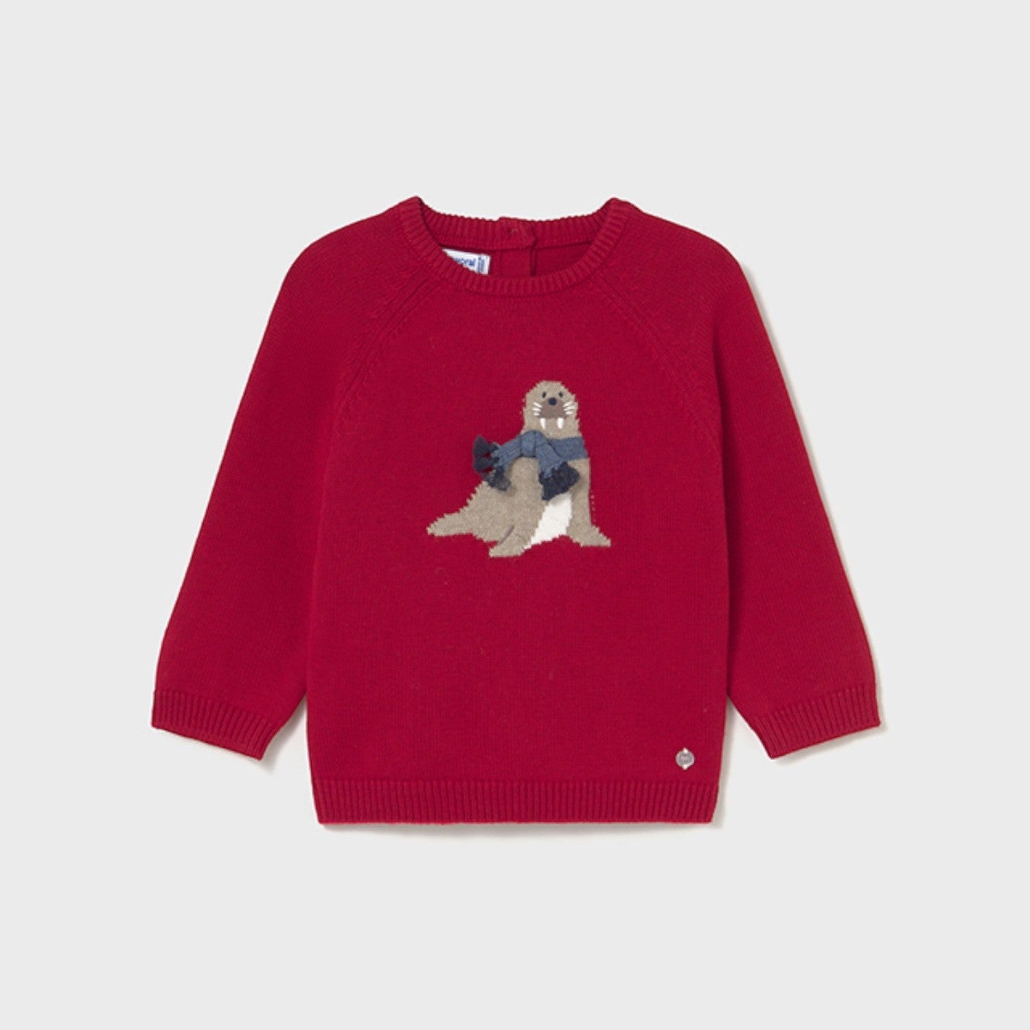 Maglioncino intarsio animal Bimbo Rosso 2345/21 -  NANU' BABY