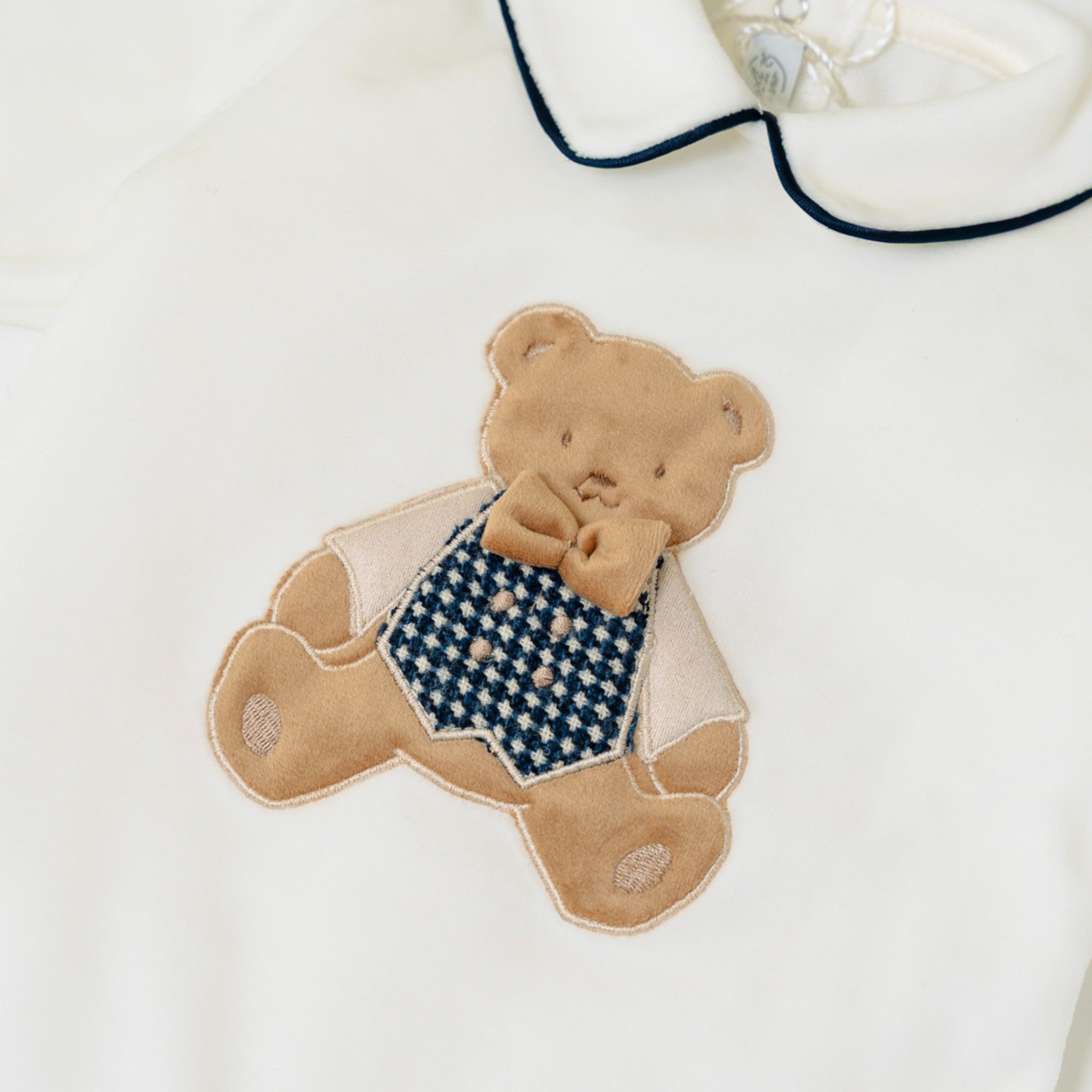 Tutina Neonato Ciniglia Panna SARTORIA DEI PICCOLI (cod. LT1111)