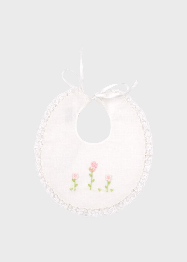 White Rococo Flowers Bib PICCI/BV
