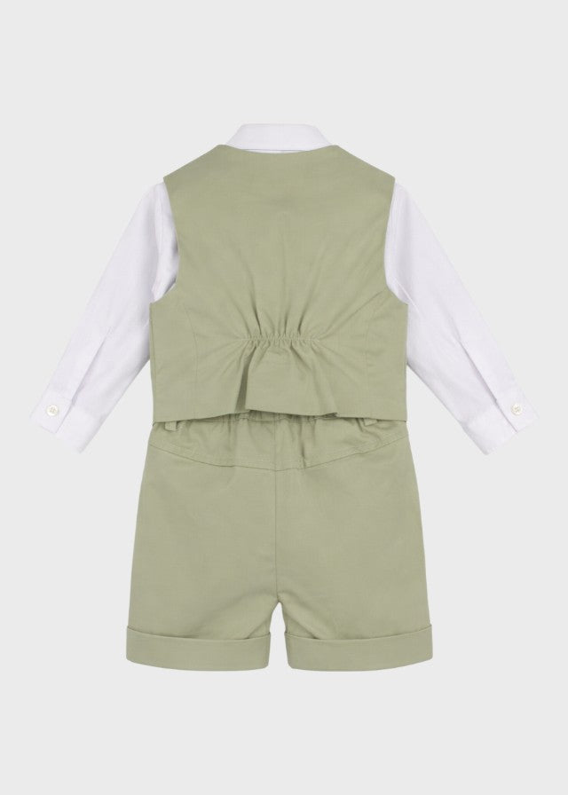 Sage Green Bermuda Waistcoat Ceremony Suit