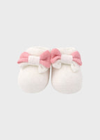 Cotton Slippers with White Bows 766-B