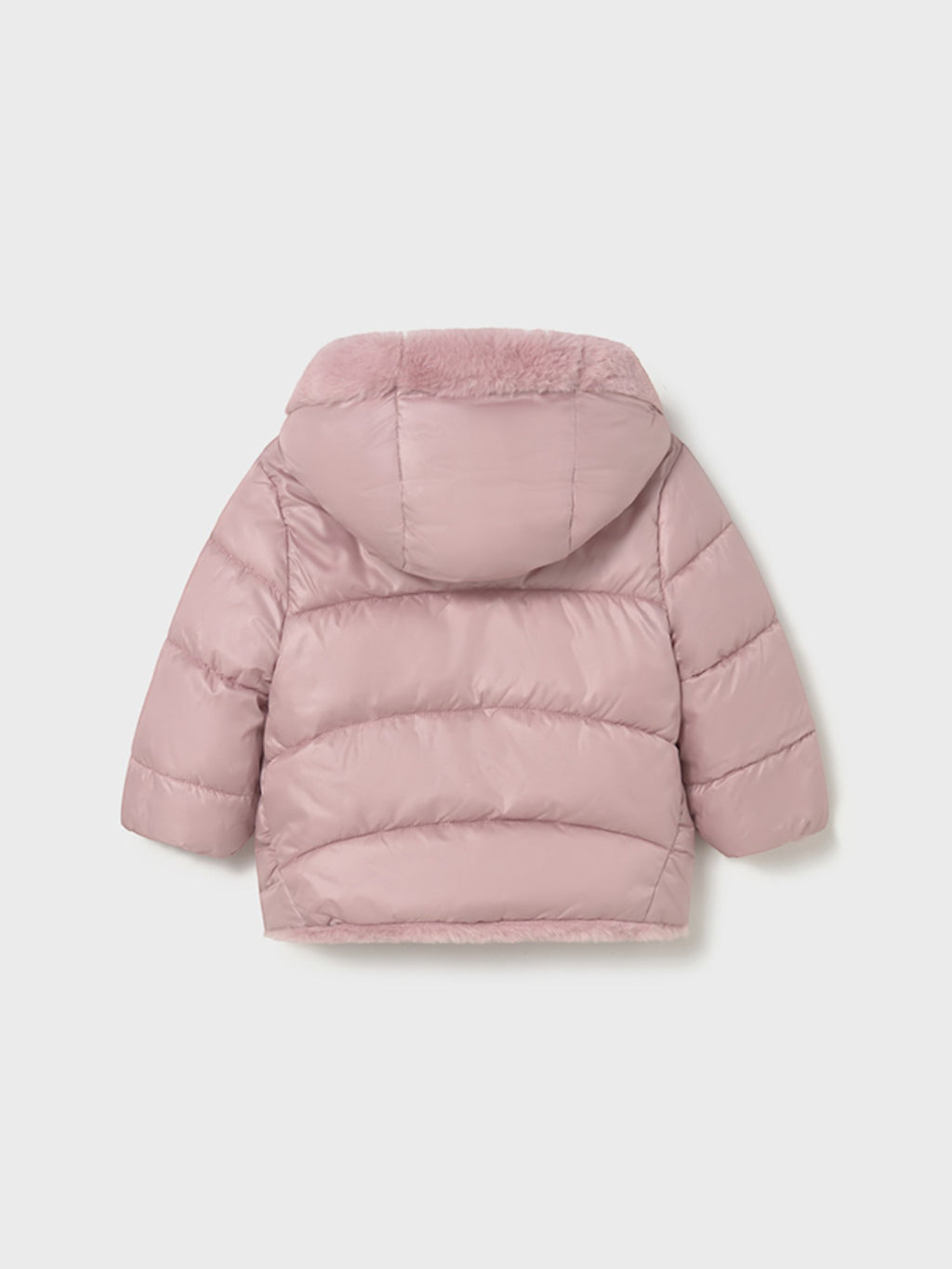 Reversible fur jacket for girls, pink 2435/81