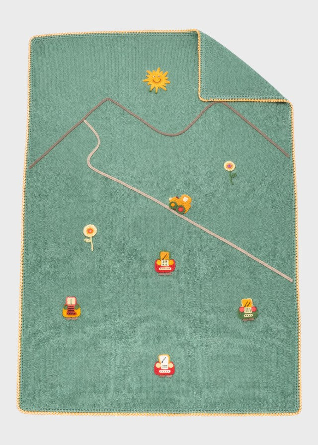 Green Vehicle Cotton Blanket CETIN/CO-V