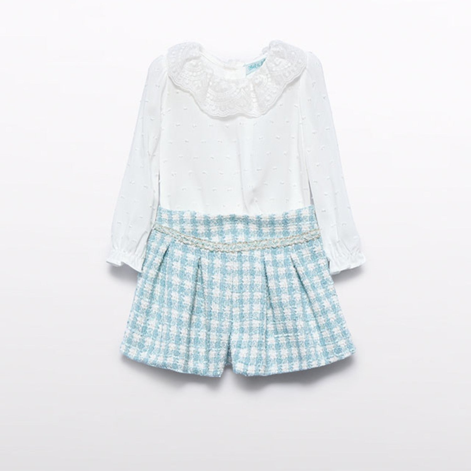 Compl.bermuda quadri lurex Bimba Verde 5712/9 -  NANU' BABY