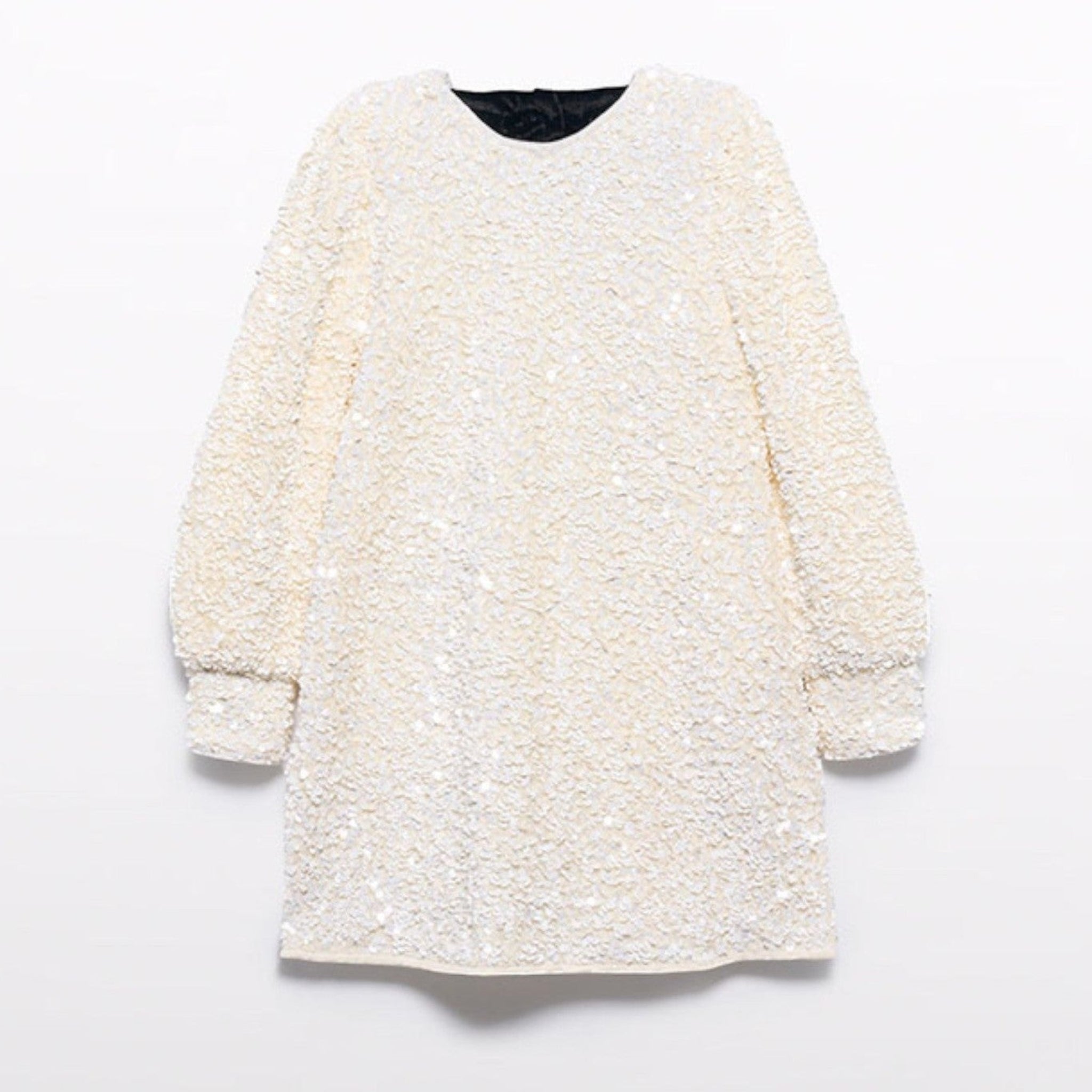 Abito lustrini velluto Bimba PANNA 5525/3 -  NANU' BABY