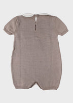 Cotton Romper with Dove Grey Roses 373/T