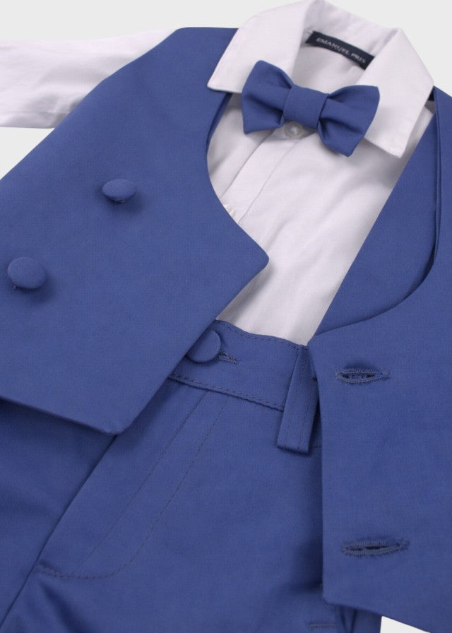 Light Blue Bermuda Waistcoat Ceremony Suit