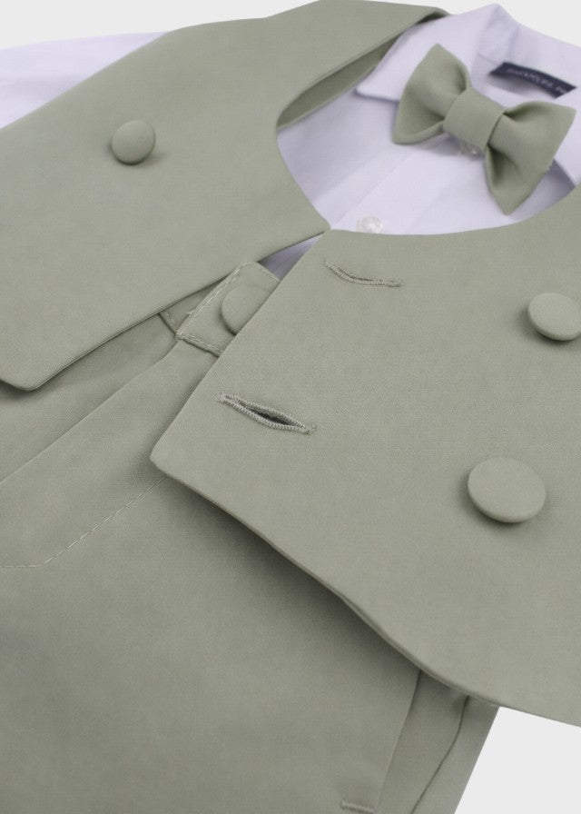 Sage Green Bermuda Waistcoat Ceremony Suit