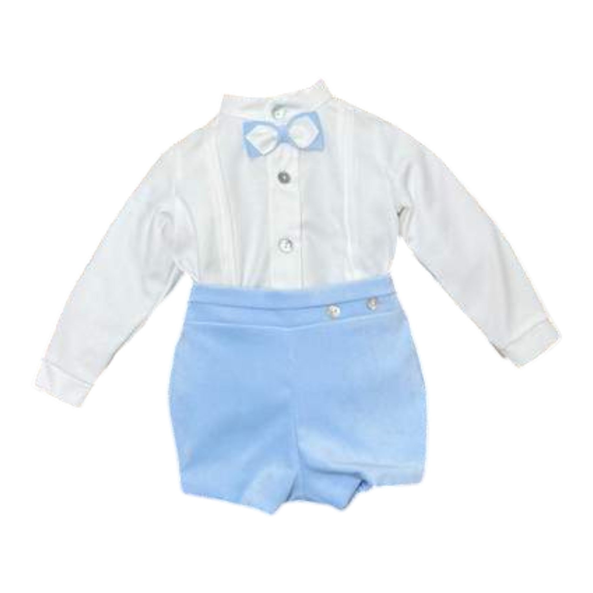 Boy's Ceremony Suit, Cotton Blend, Sky Blue - PONTO POR PONTO 1/6421-C