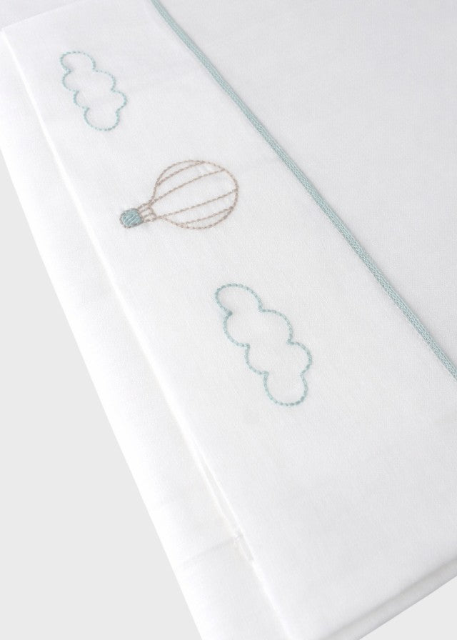 Green Hot Air Balloon Cotton Sheet EK50LEV