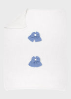 White Ribbed Cotton Blanket ENGLISH/200-B