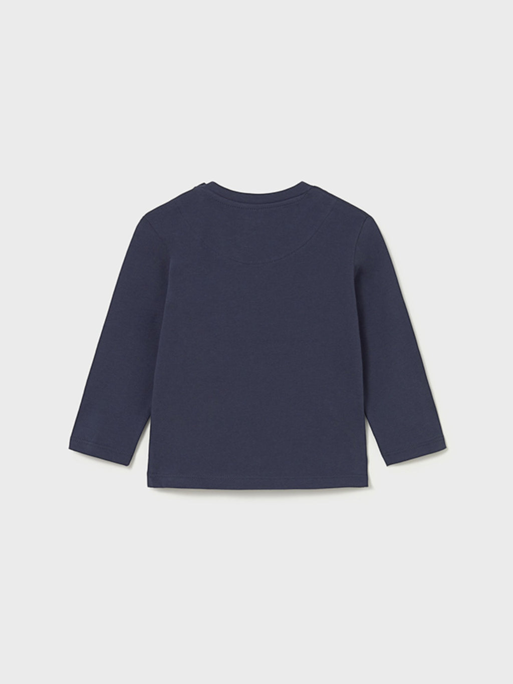 Basic long-sleeved T-shirt for boys, blue, size 108/34