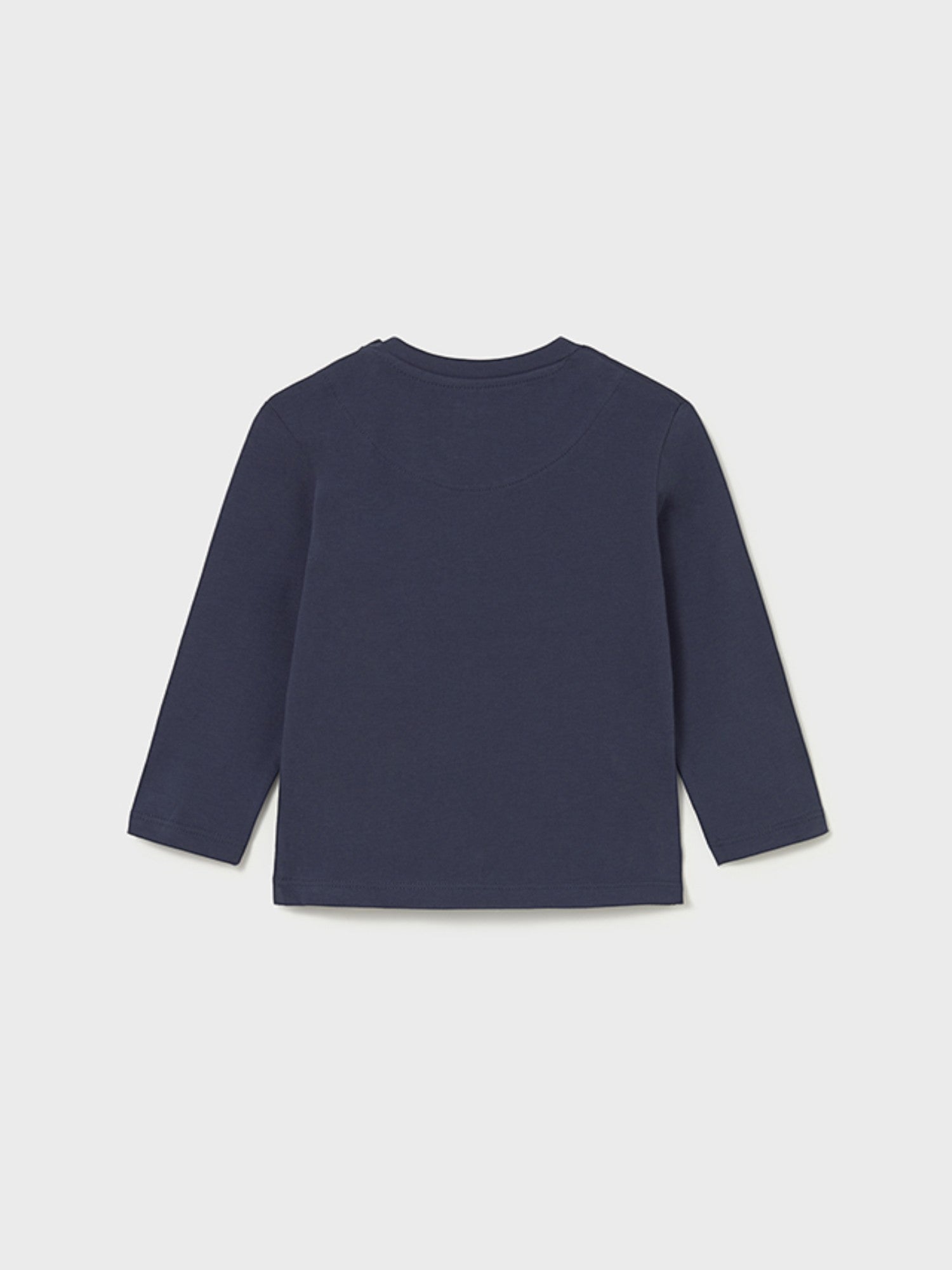 Basic long-sleeved T-shirt for boys, blue, size 108/34
