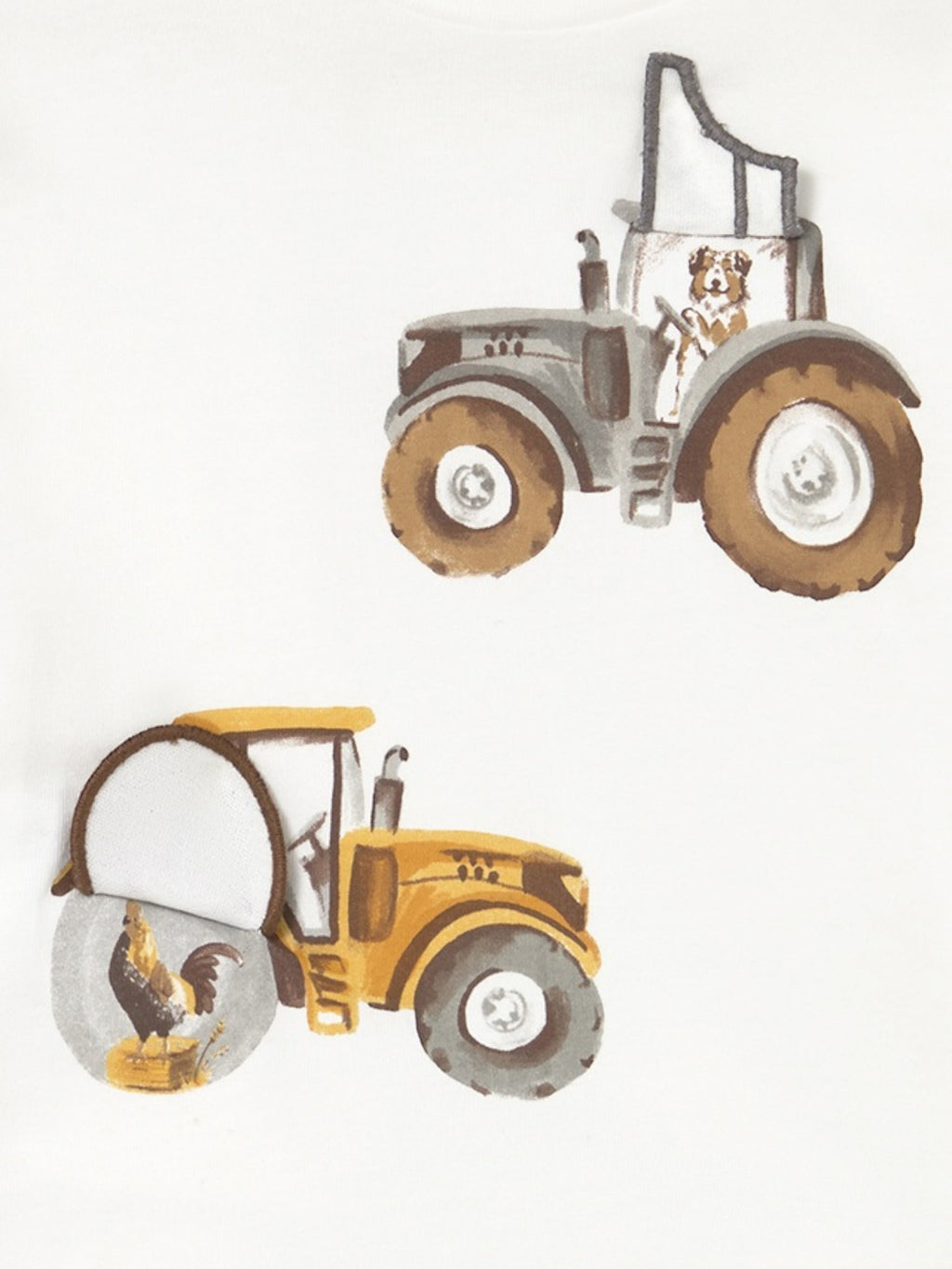 "Play" tractor long-sleeved shirt for boys, CREAM 2069/39