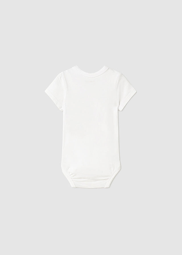 White Short Sleeve Bodysuit 1703
