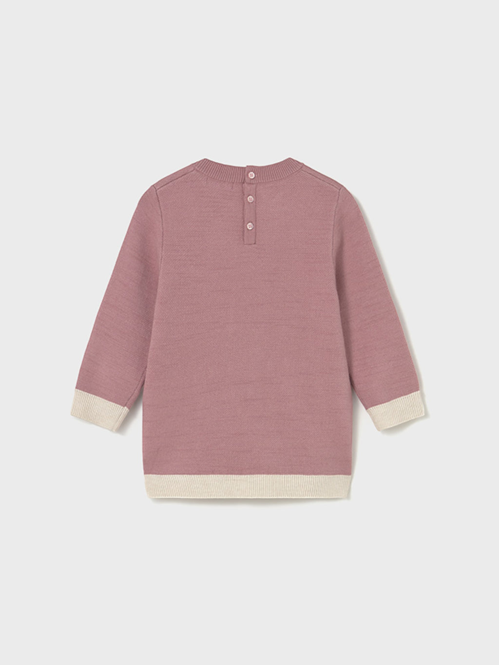 Jacquard knit dress for baby girl, Pink 2911/31