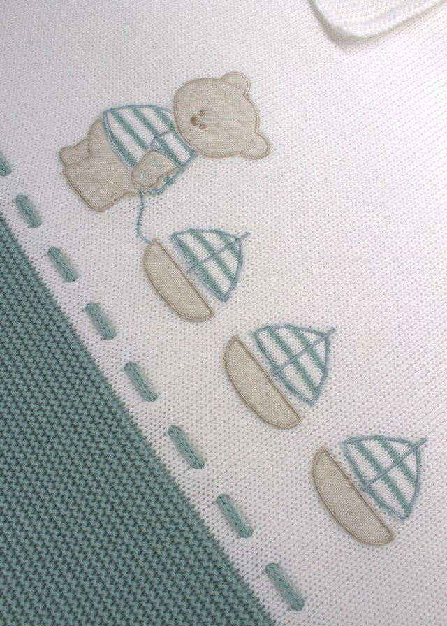 Green Bear Cotton Blanket 198-V