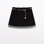 Gonna teddy con cintura Bimba Nero 5517/8 -  NANU' BABY