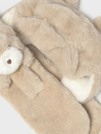 Hat and scarf set, ivory fur, 10020/65