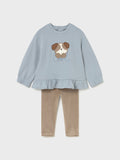 Girl's grey leggings and pullover set 2738/27