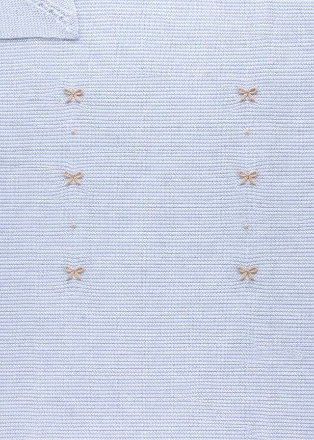 Dove Grey Sky Bows Blanket EK6380/C