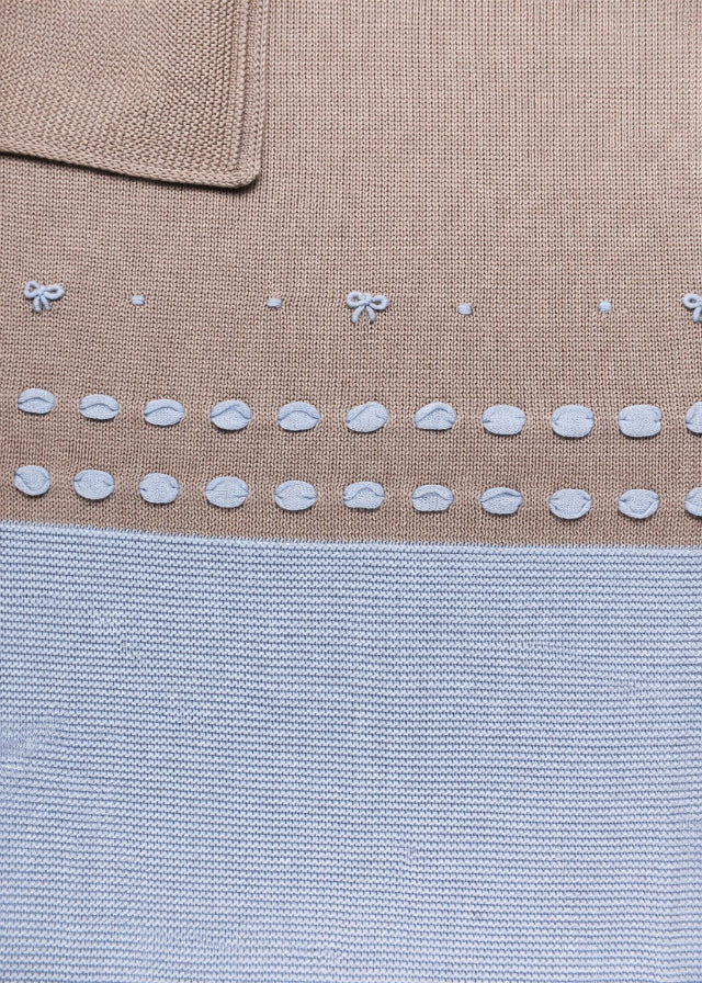 Cotton Blanket with Sand Knots 198/S