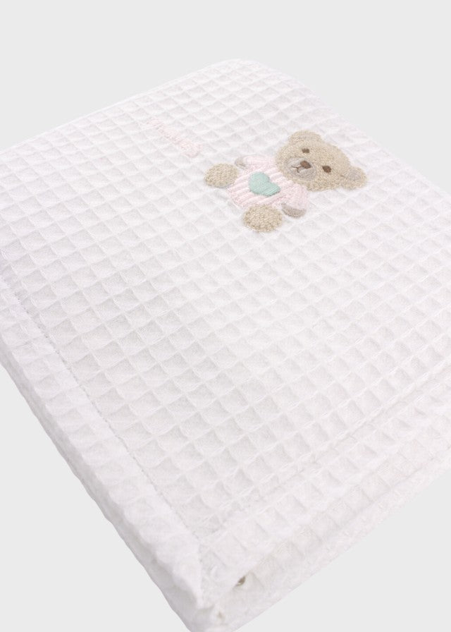 Pink Embroidered Teddy Muslin EK60QU/R