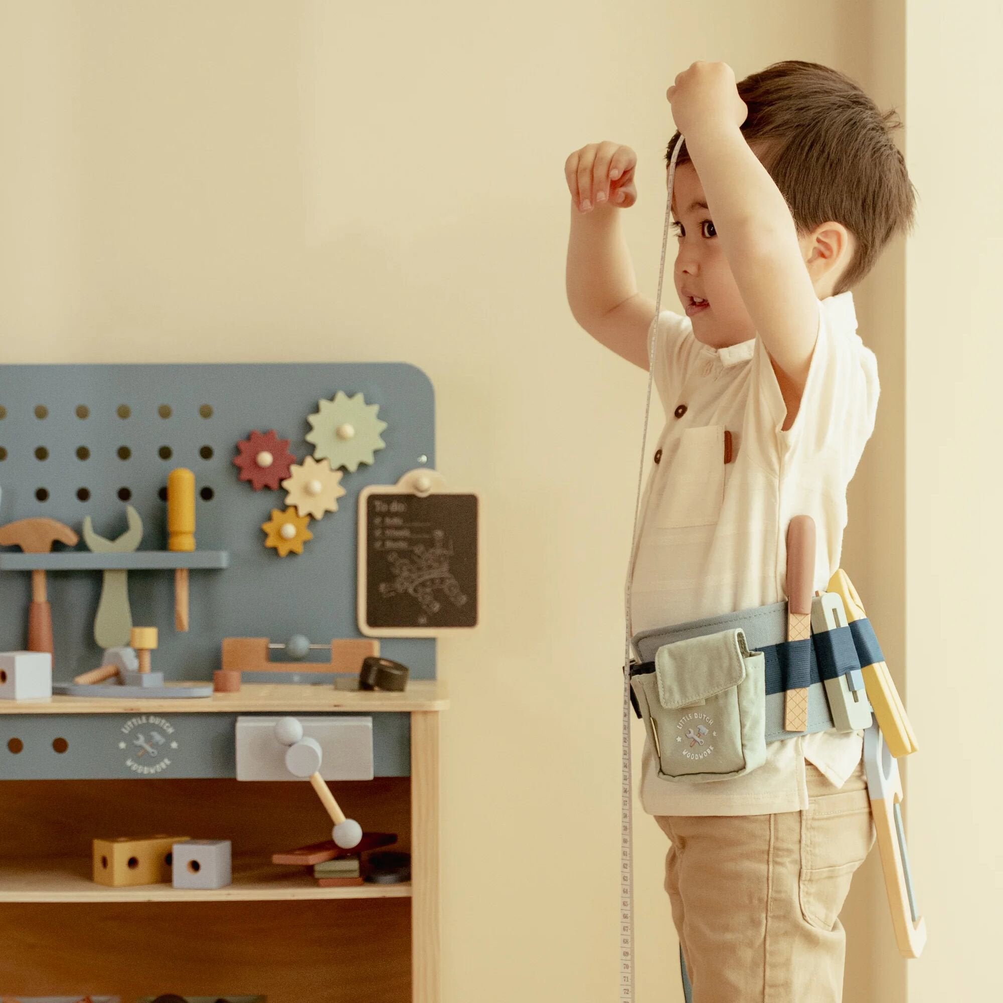 Multicolor Wooden Tool Belt LD2543