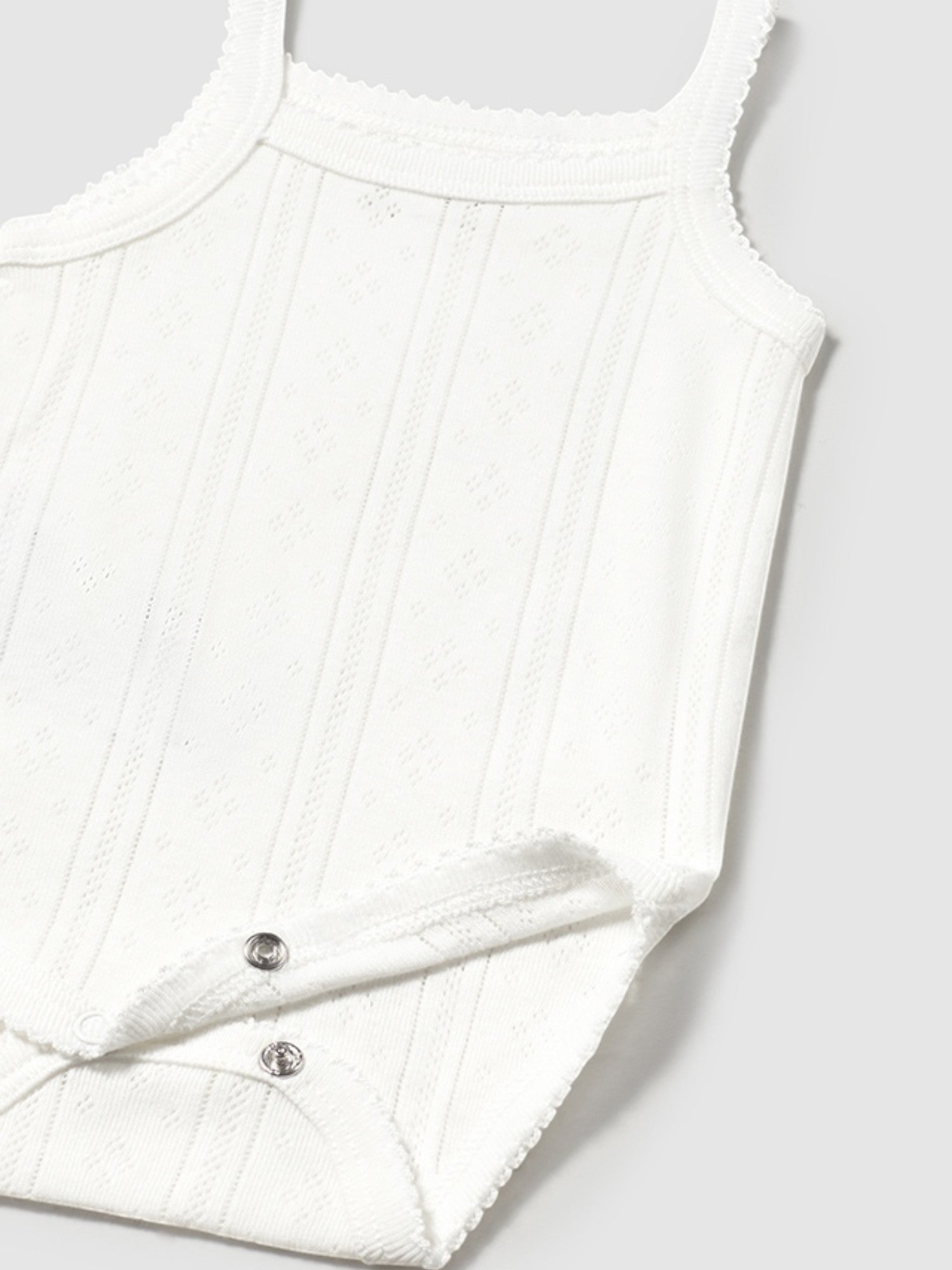 Baby Girl's Bodysuit with Openwork Straps, White, 1745/B