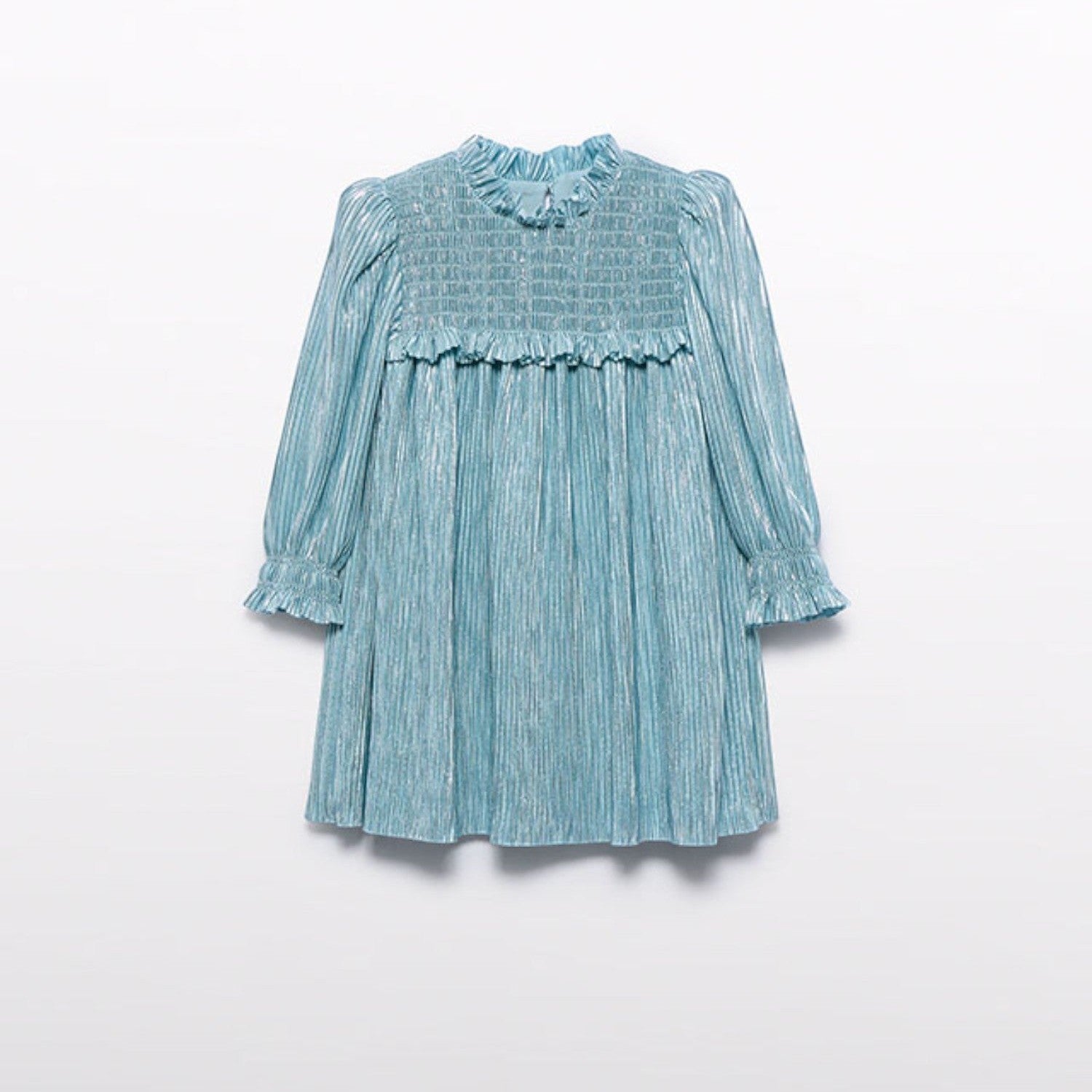 Abito plissato Bimba Verde 5510/9 -  NANU' BABY