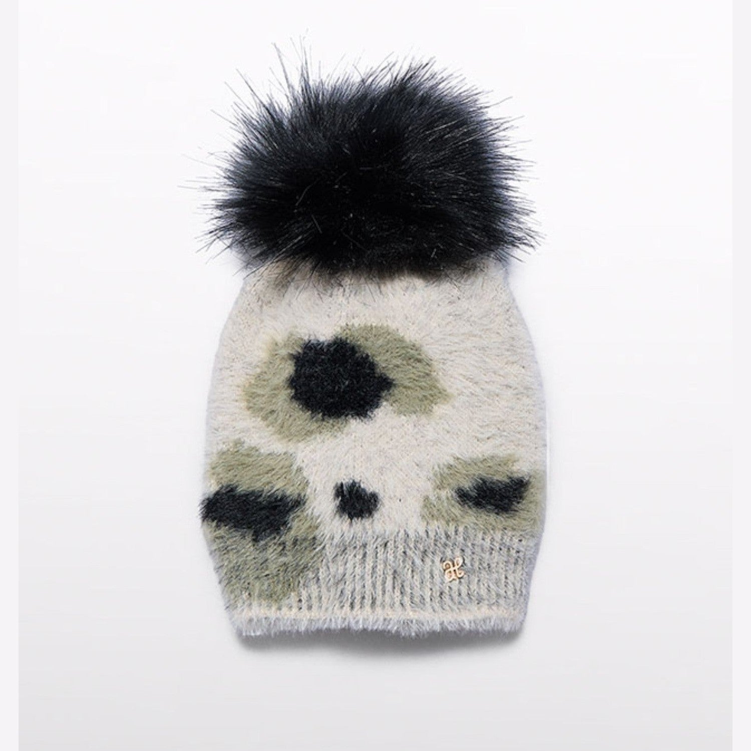 Cappello tricot jacquard pelo Bimba Nero 5963/1 -  NANU' BABY