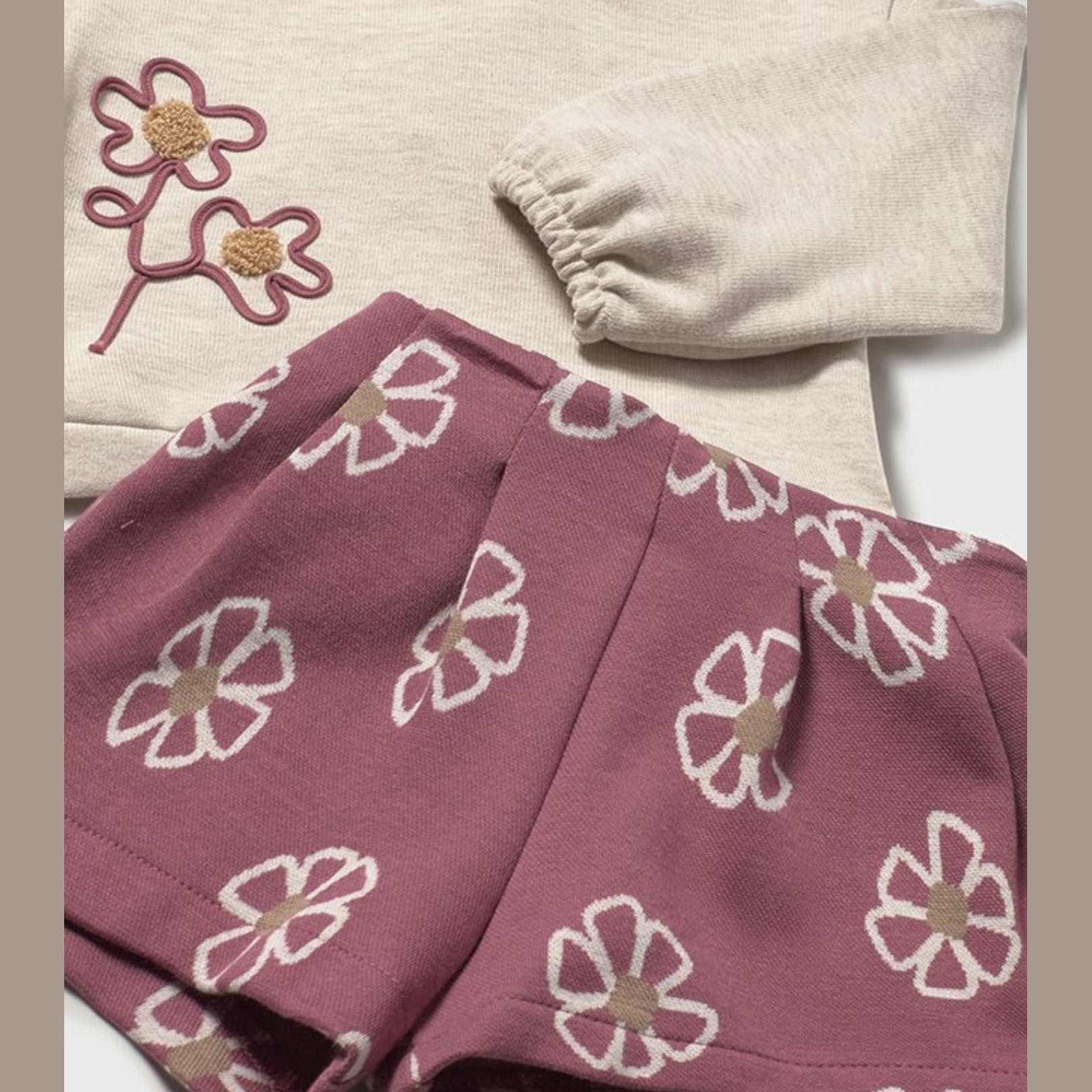 Completo bermuda jacquard Bimba Rosa 2262/49 -  NANU' BABY