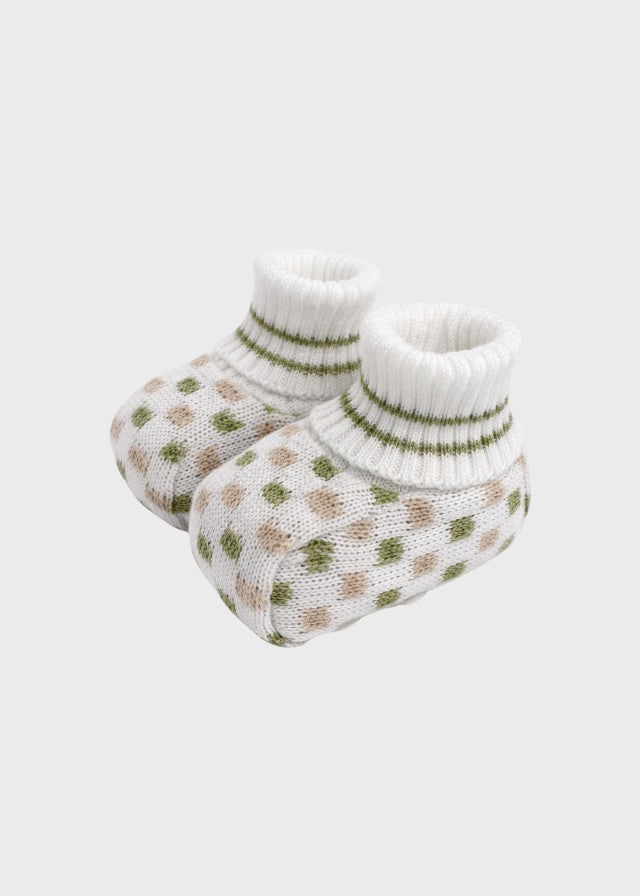 Babbucce Cotone Pois Colorati Verde EK56SV