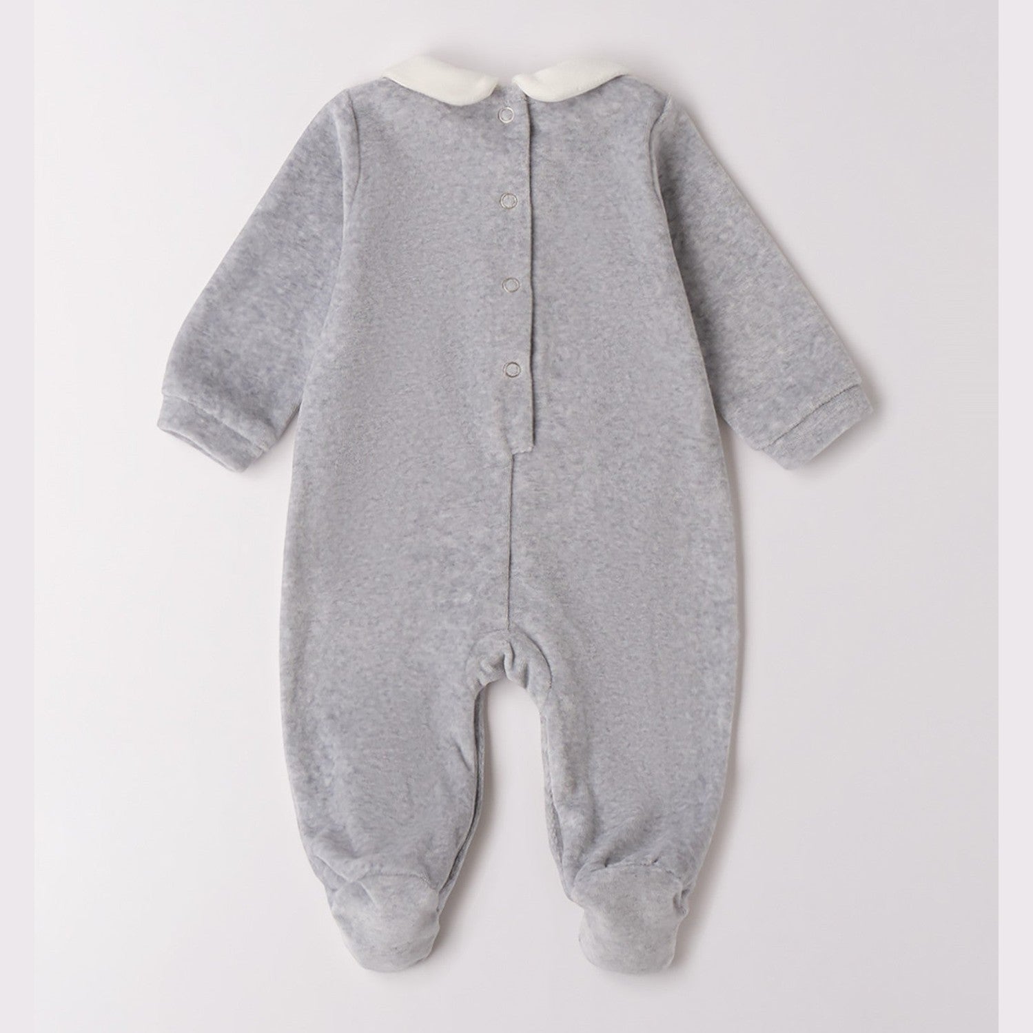 Tutina Intera Con Piede Neonata Grigio 3F752/8992 -  NANU' BABY