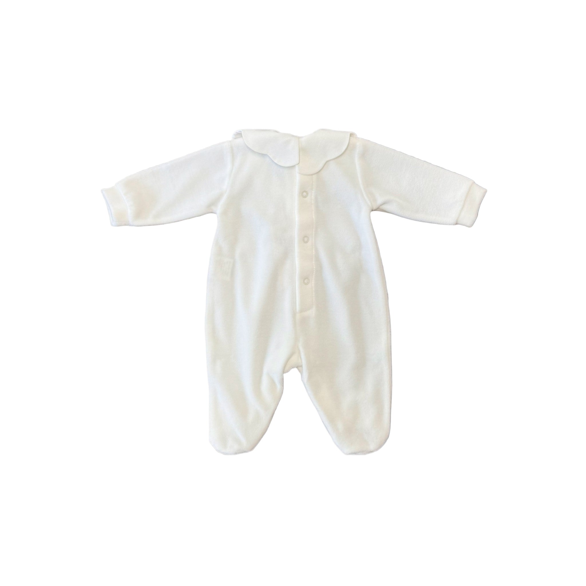 Tutina Neonata Ciniglia 100% Vaniglia Colletto Rosa IN1014/R