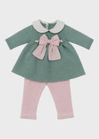 Complete Cotton Bow Green Pink 478
