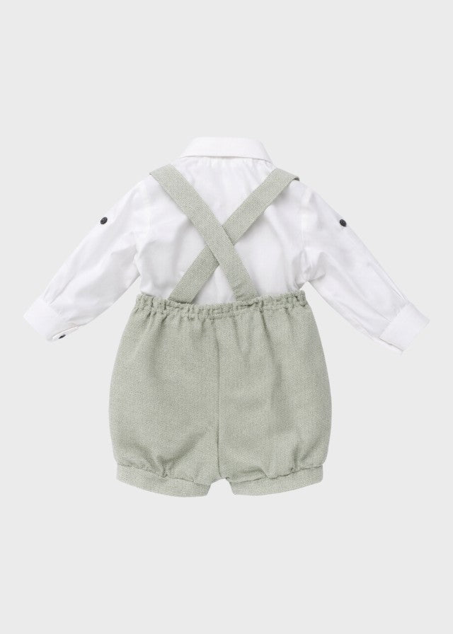 Green Bow Tie Shorts Set