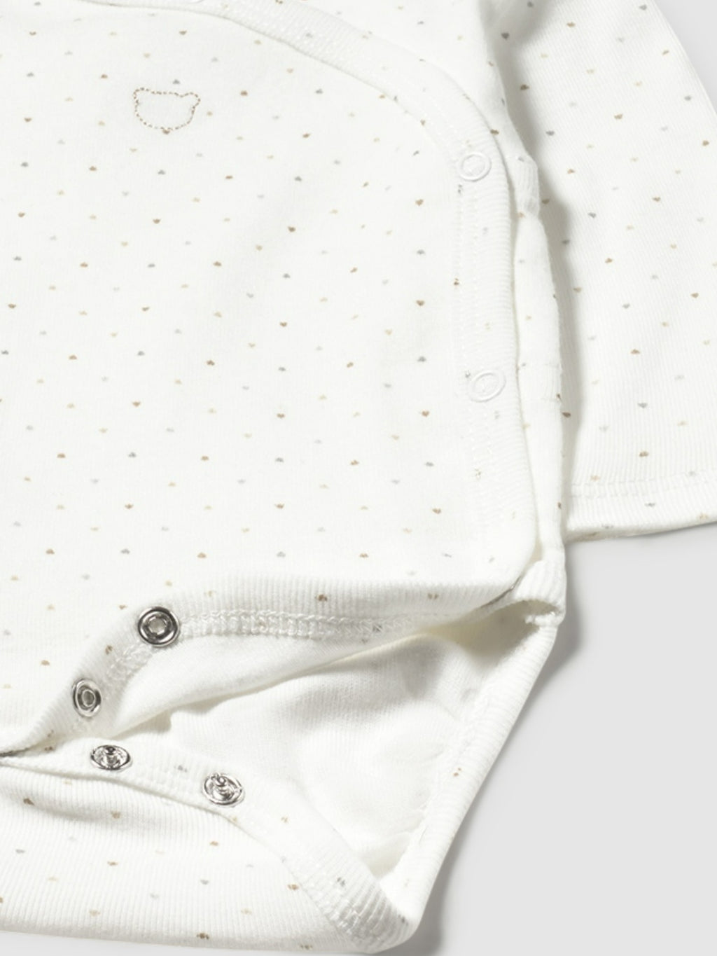 Ecru Long Sleeve Underwear Bodysuit 2712