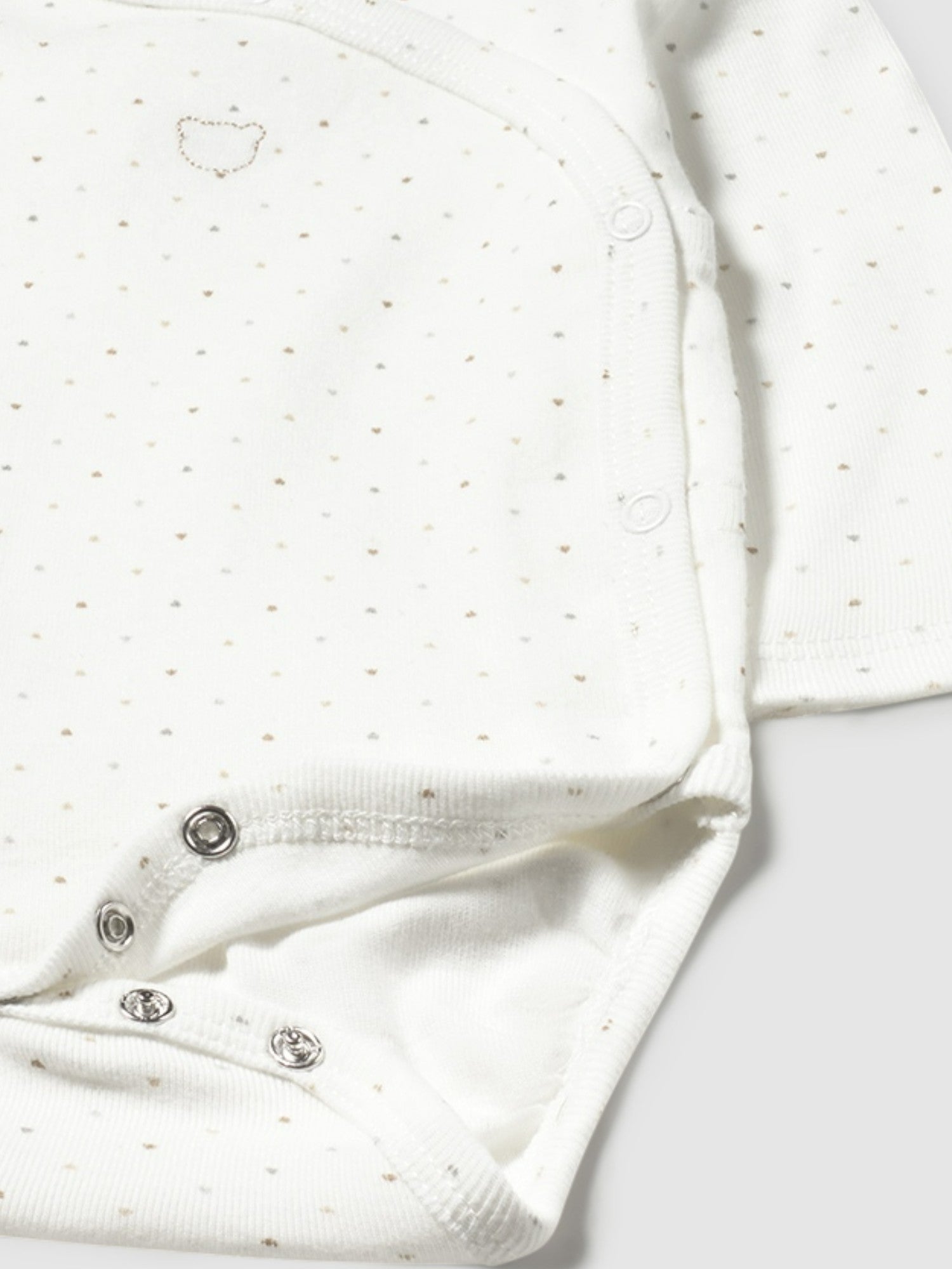 Ecru Long Sleeve Underwear Bodysuit 2712