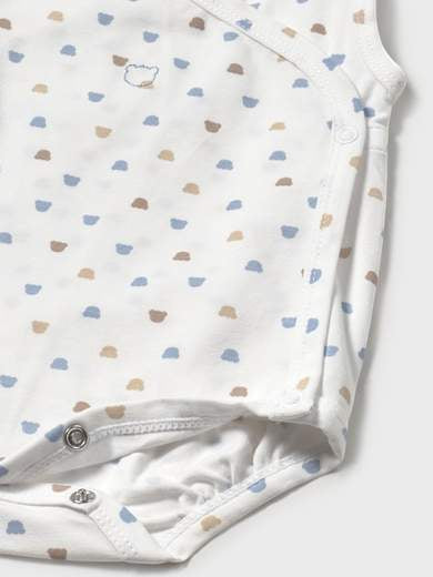 Sleeveless Bodysuit for Baby Boys, Light Blue 1702 /A