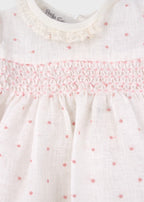 TAORMINA1413 Pink Polka Dot Cotton Set