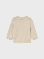 Animal intarsia sweater, baby boy, beige, 2345/22